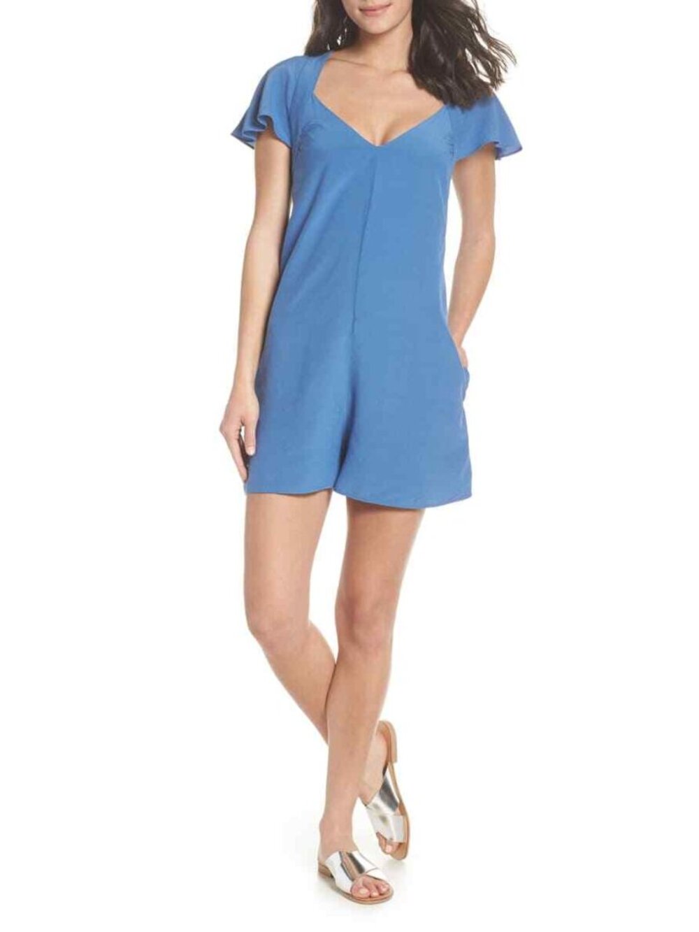 French Connection Womens Open Back Romper